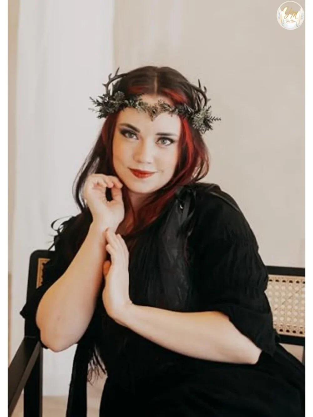 Adjustable Gothic Flower Elf Crown Renaissance Fair Cosplay Headpiece